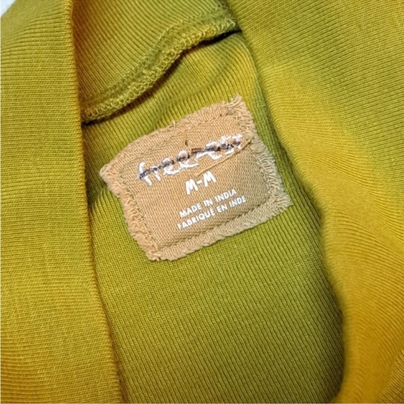 Free People Free-est Lime Green Pepita Midi Pockets Dress Size Medium New - Picture 6 of 7